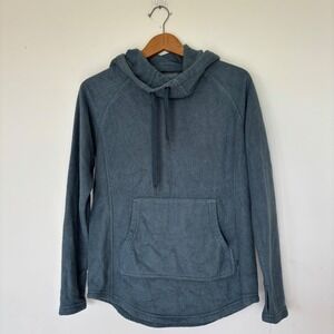 Free Fly Fleece Blue Hoodie Pullover Performance Bamboo Winter Outdoor Small